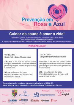 PREVENÇÃO EM ROSA E AZUL REDE NOTRE DAME-PASSO FUNDO